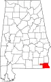 State map highlighting Houston County