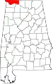 State map highlighting Lauderdale County