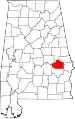 State map highlighting Macon County
