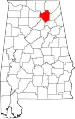 State map highlighting Marshall County