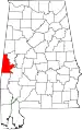 State map highlighting Sumter County