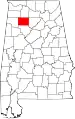 State map highlighting Winston County