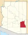 State map highlighting Graham County