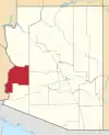 State map highlighting La Paz County