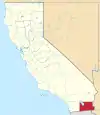 State map highlighting Imperial County