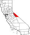 State map highlighting Mono County