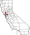 State map highlighting Napa County