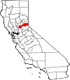 State map highlighting Placer County