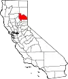 State map highlighting Plumas County