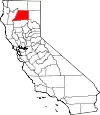 State map highlighting Shasta County