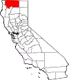 State map highlighting Siskiyou County