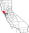 State map highlighting Sonoma County