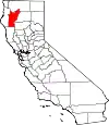 State map highlighting Trinity County