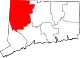 State map highlighting Litchfield County