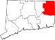State map highlighting Windham County