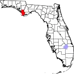 A state map highlighting Gulf County in the northwestern part of the state. It is medium in size.