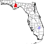 A state map highlighting Liberty County in the northwestern part of the state. It is large in size.
