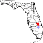 A state map highlighting Okeechobee County in the southern part of the state. It is medium in size.