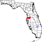 A state map highlighting Pasco County in the middle part of the state. It is medium in size.
