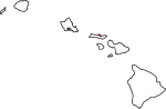 State map highlighting Kalawao County