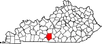 State map highlighting Barren County