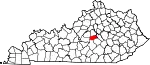 State map highlighting Boyle County