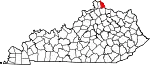 State map highlighting Campbell County