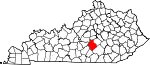 State map highlighting Casey County