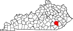 State map highlighting Clay County