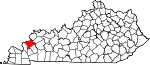 State map highlighting Crittenden County