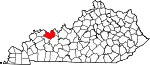 State map highlighting Daviess County