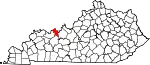 State map highlighting Hancock County