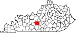 State map highlighting Hart County