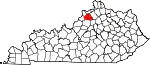 State map highlighting Henry County