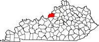 State map highlighting Jefferson County