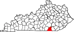 State map highlighting McCreary County