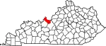 State map highlighting Meade County