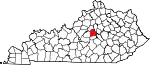 State map highlighting Mercer County