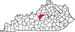 State map highlighting Nelson County