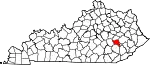 State map highlighting Owsley County