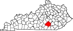 State map highlighting Pulaski County