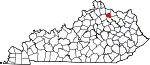 State map highlighting Robertson County