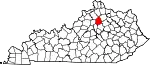 State map highlighting Scott County