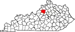 State map highlighting Shelby County