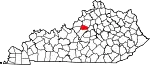 State map highlighting Spencer County