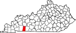 State map highlighting Todd County