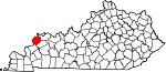 State map highlighting Union County