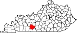 State map highlighting Warren County