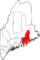 State map highlighting Hancock County