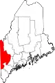 State map highlighting Oxford County